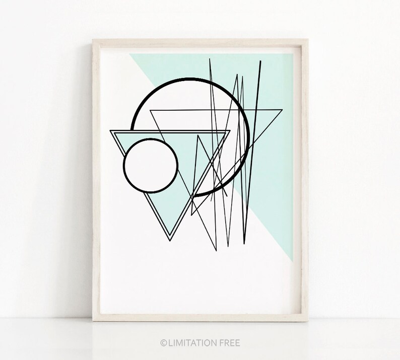 Digital Download Art Wall Art Printable Abstract Geometric | Etsy