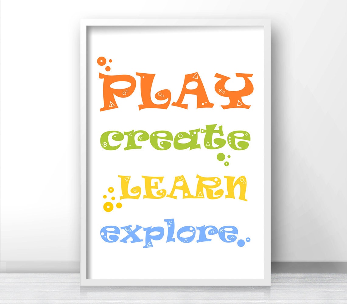 Playroom Wall Art Nursery Quote Print Printable Playroom Etsy