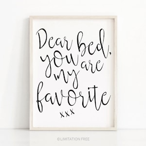 Instant Download Printable Art, Digital Download Bedroom Print, Typography Wall Art, You Are My Favorite Digital Print, Funny Bedroom Decor image 1
