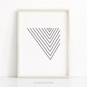 Minimalist Wall Art, Black Stripes Printable Art, Download Print, Scandinavian Art, Black And White Print, Modern Art Print, Minimal Art