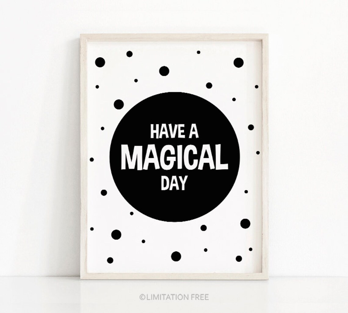 Nursery Print Digital Download Printable Nursery Art Black | Etsy