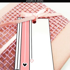 Printable love gift tags, printable tags, heart gift tags, favor tags, editable tags
