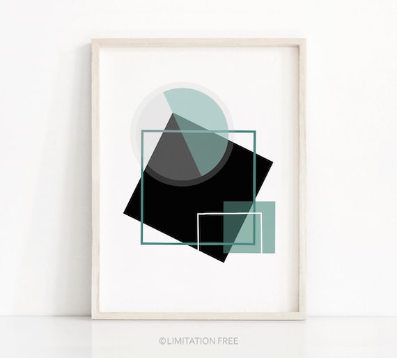 抽象的な印刷可能なアート、モダンな壁アートプリント、インスタント