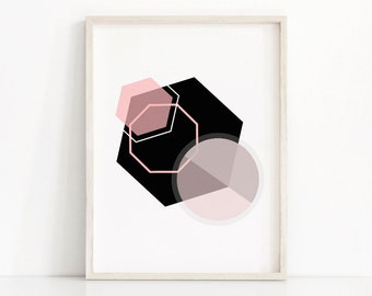 Wall Art Printable, Geometric Art Print, Digital Download Art, Instant Download Digital Print, Modern Print Download, Modern Wall Art Print