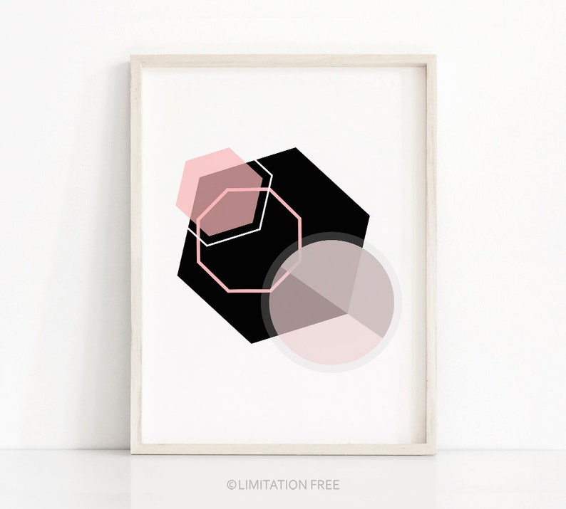 Wall Art Printable Geometric Art Print Digital Download Art | Etsy