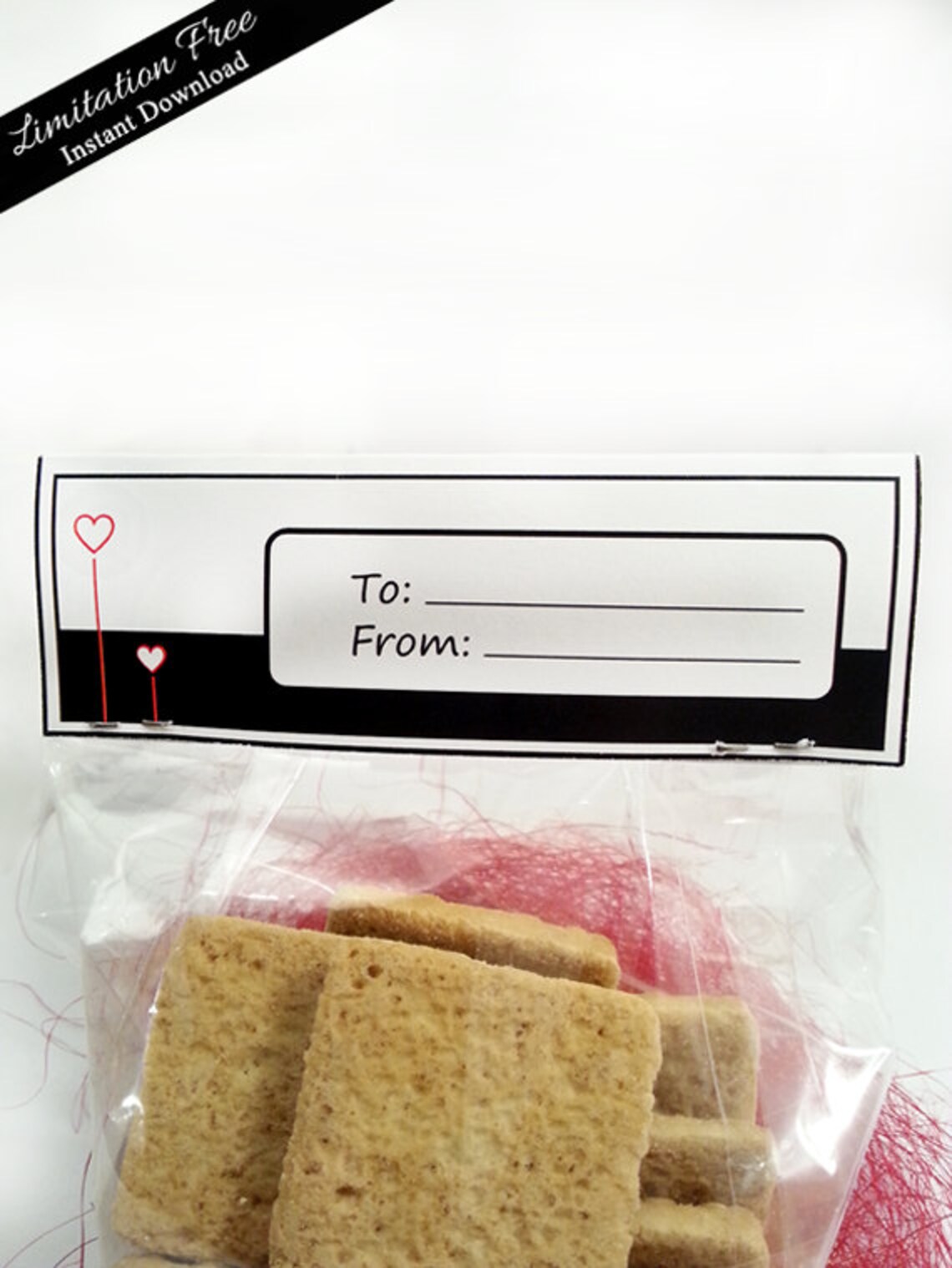 Printable Party Favor Bag Topper Valentine Gift Bag Topper - Etsy