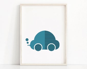 Printable Nursery Art, Baby Boy Nursery Print, Baby Wall Art Printable, Car Nursery Decor, Boys Room Print, Transportation Kids Art Print