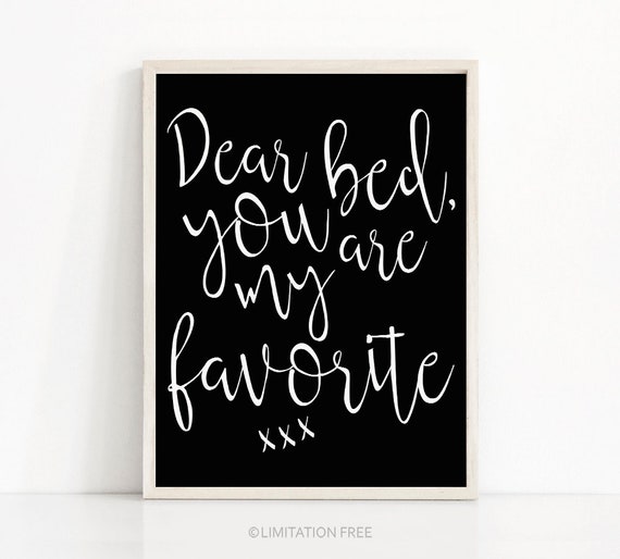 Digital Download Printable Quote, Bedroom Print, Bedroom Decor, Instant Download Printable Art, Black And White Wall Art, Funny Quote Print