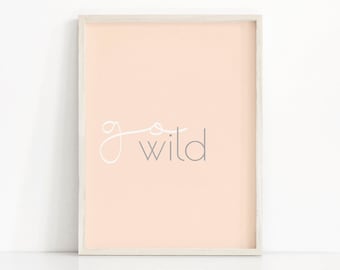 Digital Download Print, Instant Download Printable Art, Minimalist Typography Print, Printable Wall Art, Modern Art Print, Peach Home Decor