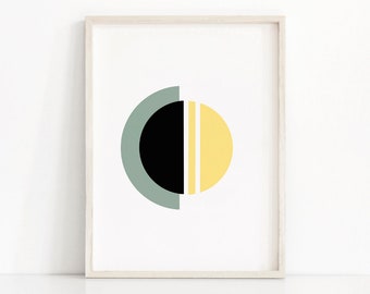 Geometrische Kunst, Minimalistische Wandkunst, Moderne Abstrakte Kunst