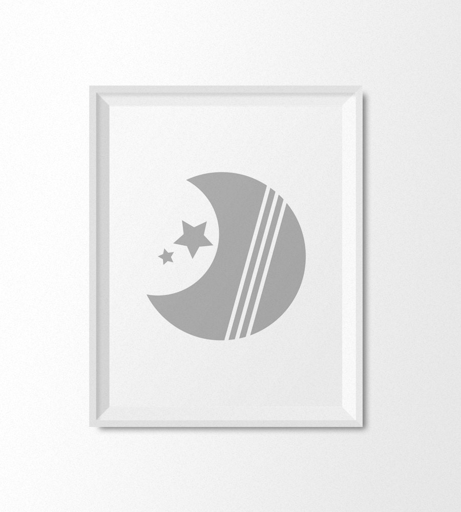 Moon And Stars Nursery Prints Set Of Prints For Nursery Baby Etsy