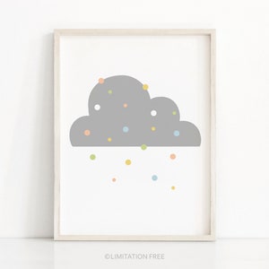 Cloud Nursery Print, Nursery Art, Printable Wall Art, Nursery Decor, Kids Wall Art, Instant Download, Cloud Decor, Boy Print, Kids Art Print