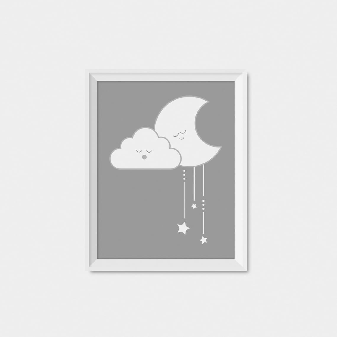 Gray Nursery Wall Art Gender Neutral Baby Wall Art Etsy