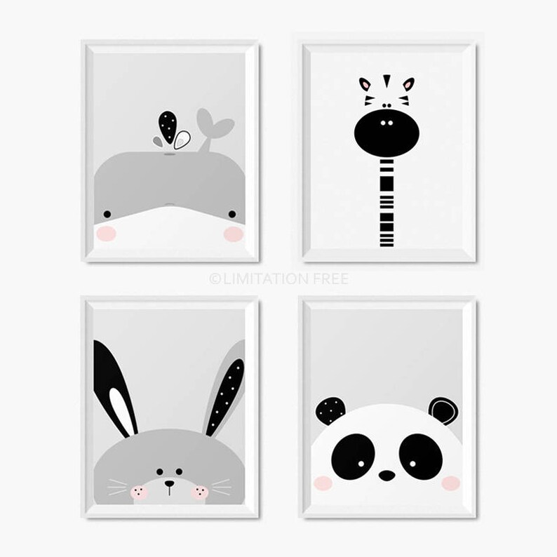 Animal Nursery Prints Instant Download Nursery Art Printable - Etsy