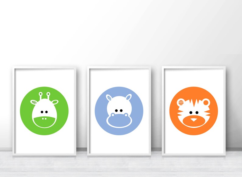 Nursery Wall Art, Set of 3 Nursery Prints, Baby Print, Printable Kids ...