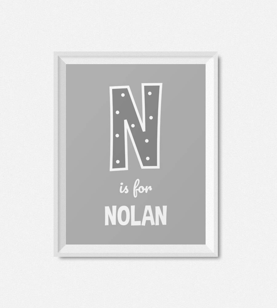 Nursery Name Wall Art Print Custom Name Art Personalized Etsy