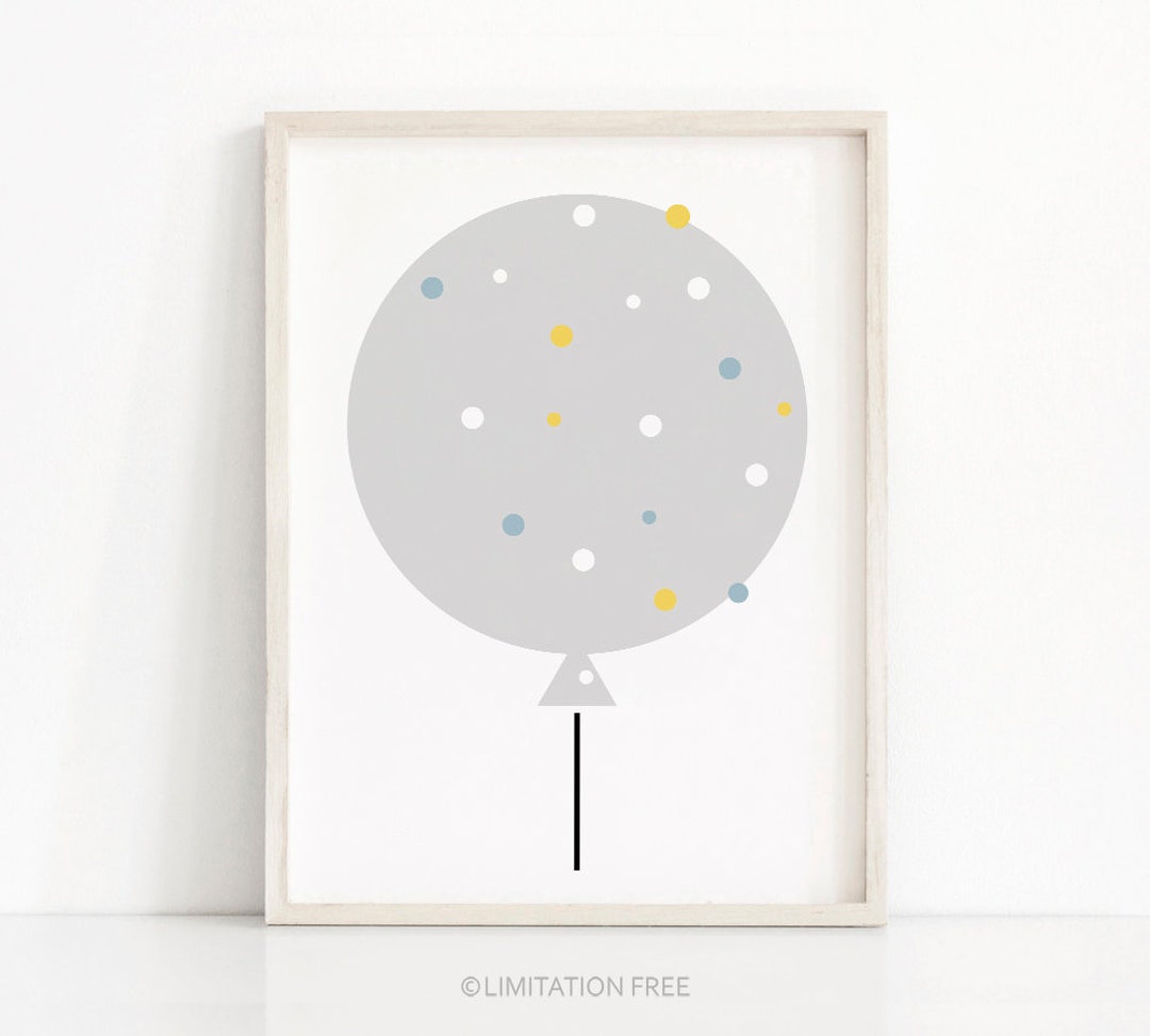 Balloon Nursery Print, Kids Wall Art, Printable Nursery Art, Kids Print ...