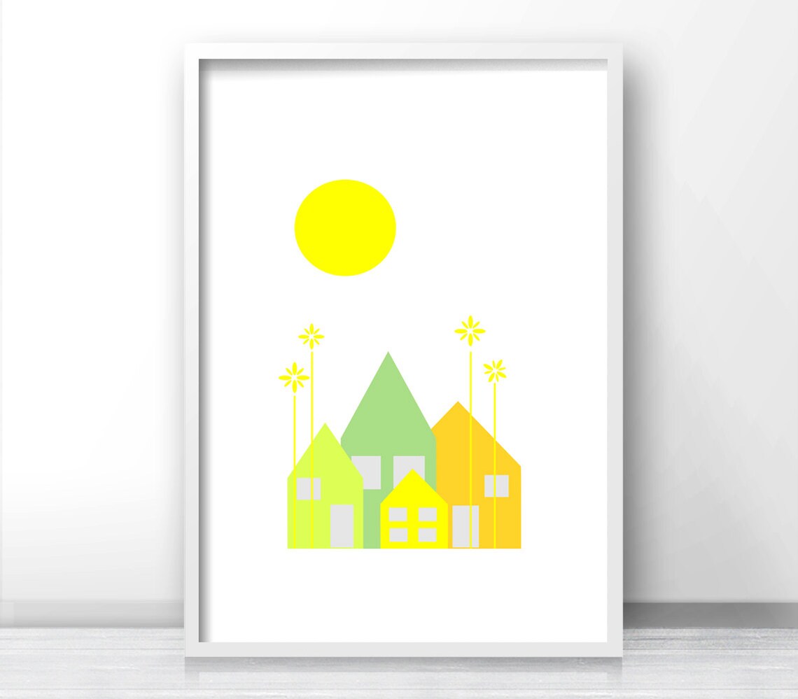 Set of 3 Nursery Art Prints, Printable Nursery Wall Decor, Modern ...