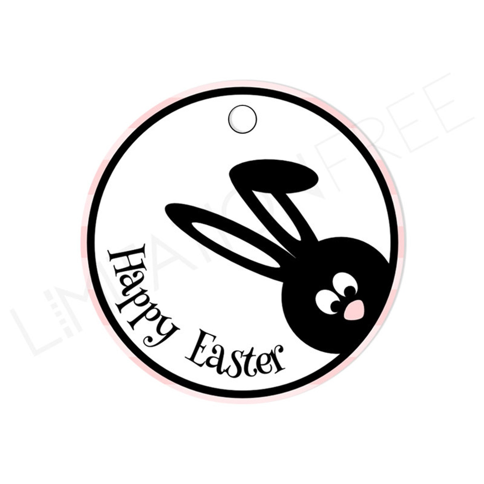 Easter Bunny Gift Tags Printable Easter Tags Easter Etsy