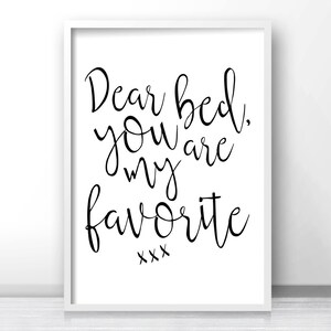 Instant Download Printable Art, Digital Download Bedroom Print, Typography Wall Art, You Are My Favorite Digital Print, Funny Bedroom Decor image 2