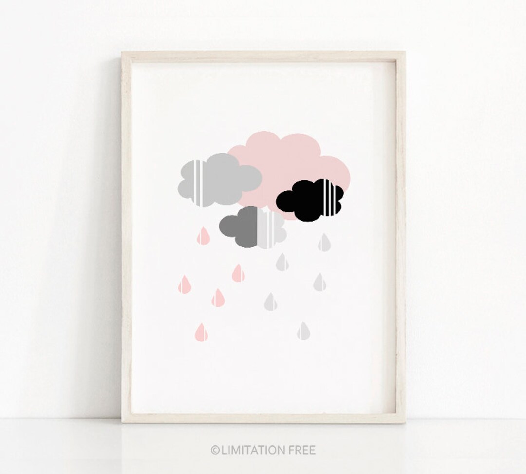 Nursery Print, Cloud Nursery Art Print, Printable Nursery Wall Art