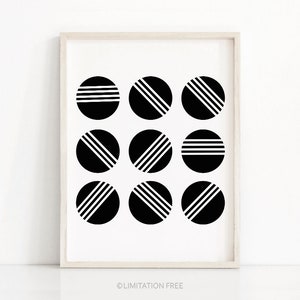 Instant Download Printable Art, Abstract Print, Black And White Wall Art Printable, Modern Abstract Art Print, Download Print, Geometric Art