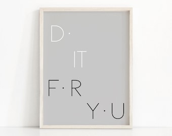 Digitale downloadkunst, instant download afdrukbare kunst, minimalistische typografieprint, inspirerende muurkunst, quoteprint, moderne kunstprint