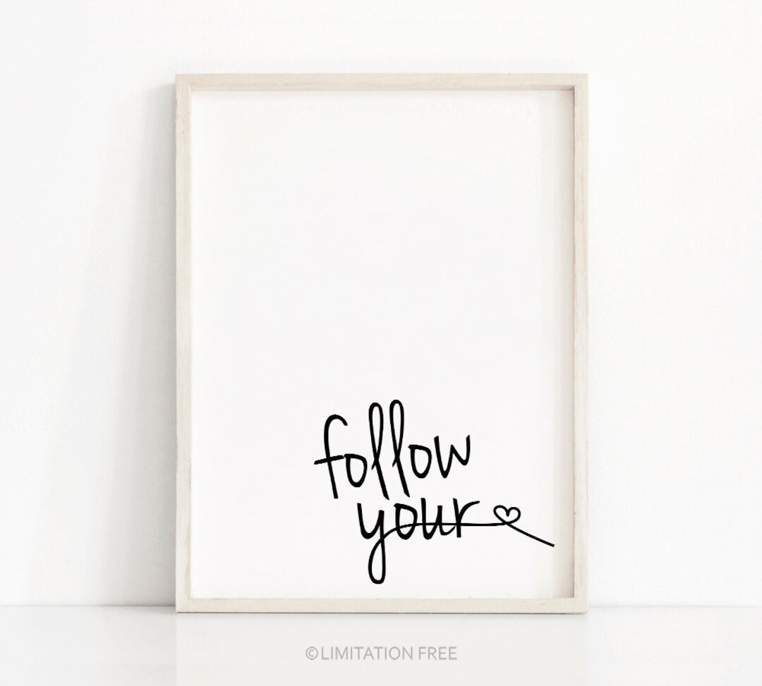 Typography Print, Inspirational Quote, Black and White Wall Art ...