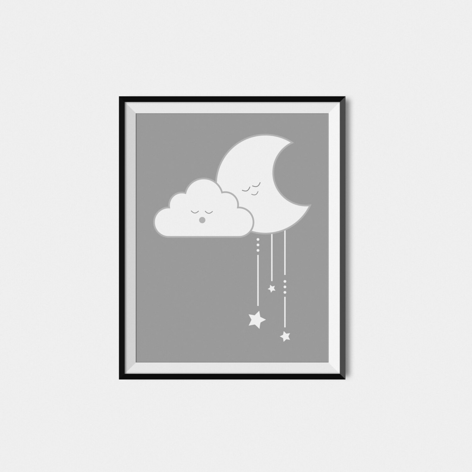 Gray Nursery Wall Art Gender Neutral Baby Wall Art Etsy UK