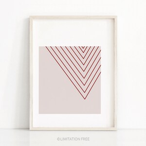 Printable Wall Art Abstract, Modern Minimalist Print, Instant Download Art, Geometric Art Print, Modern Bedroom Art, Blush Pink Wall Art