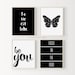 Black and White Prints, Printable Wall Art, Digital Download Art, Set ...