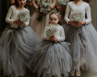 aqua blue flower girl