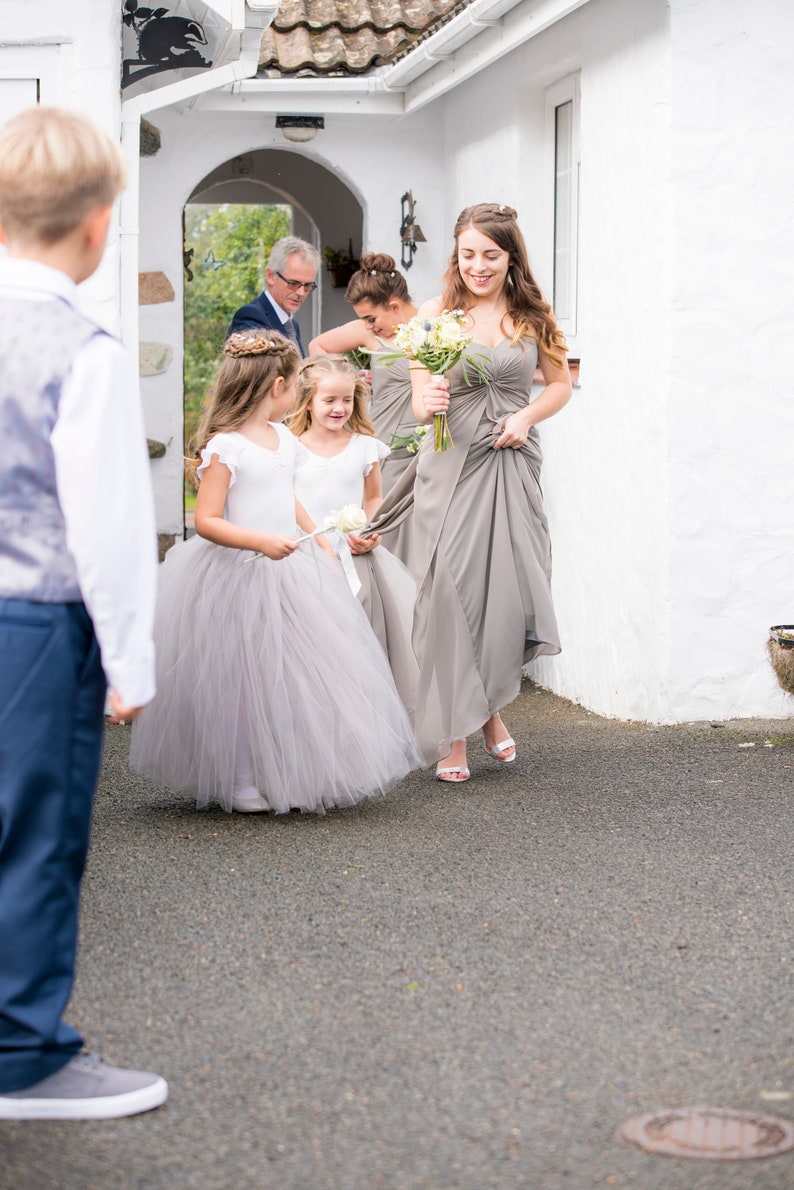 girls grey tulle dress