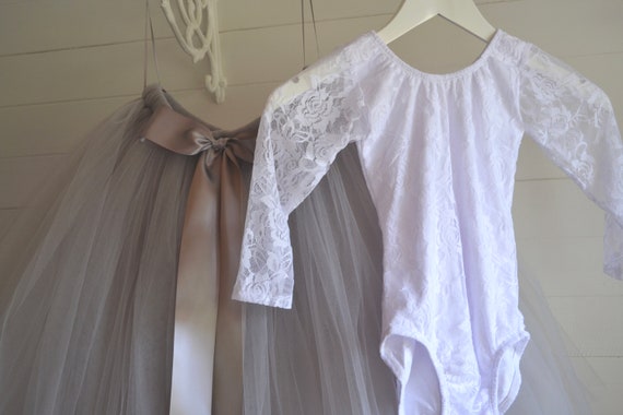 white lace leotard