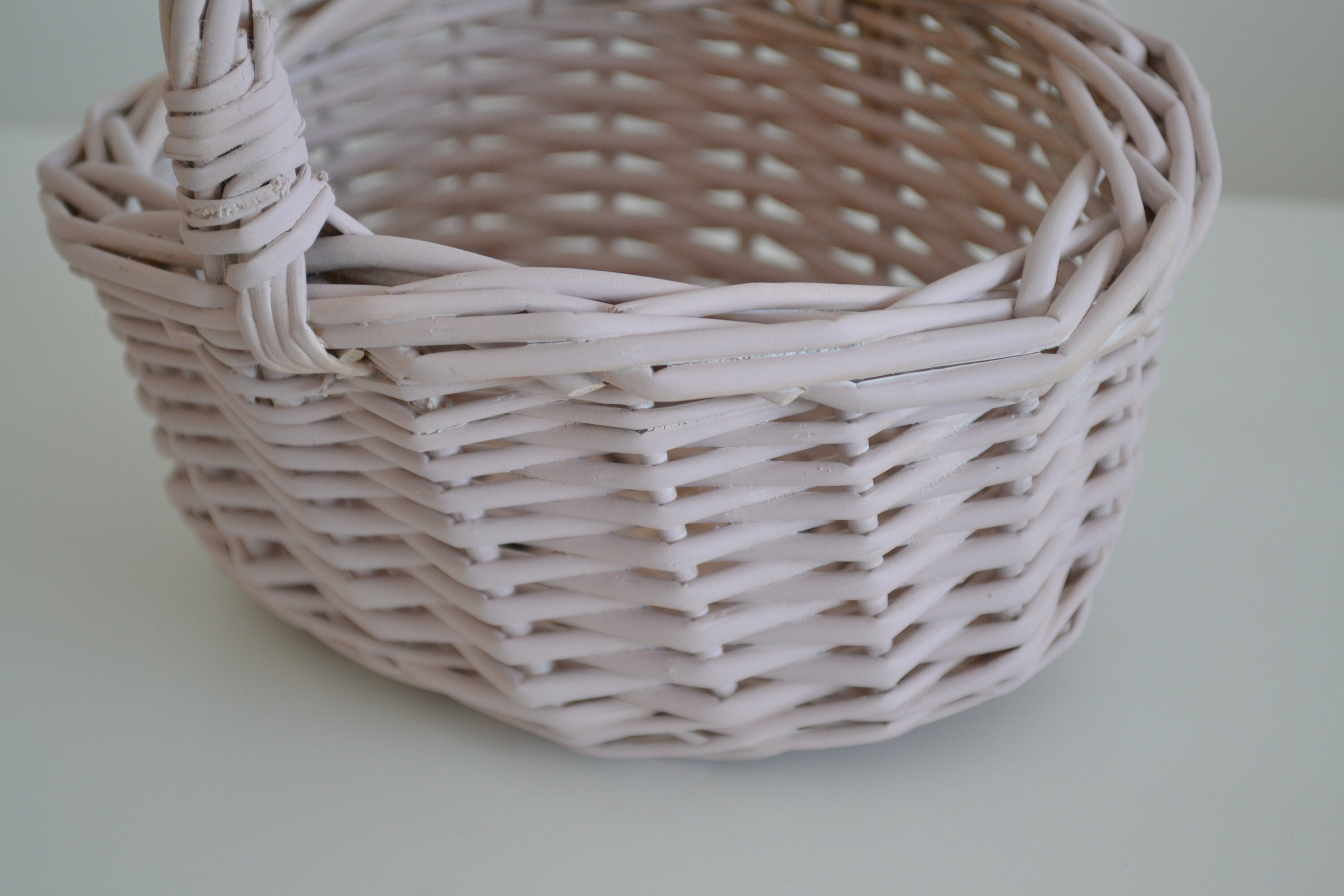 Flower Girl Basket Blush dusky pink wash Basket Childs Etsy