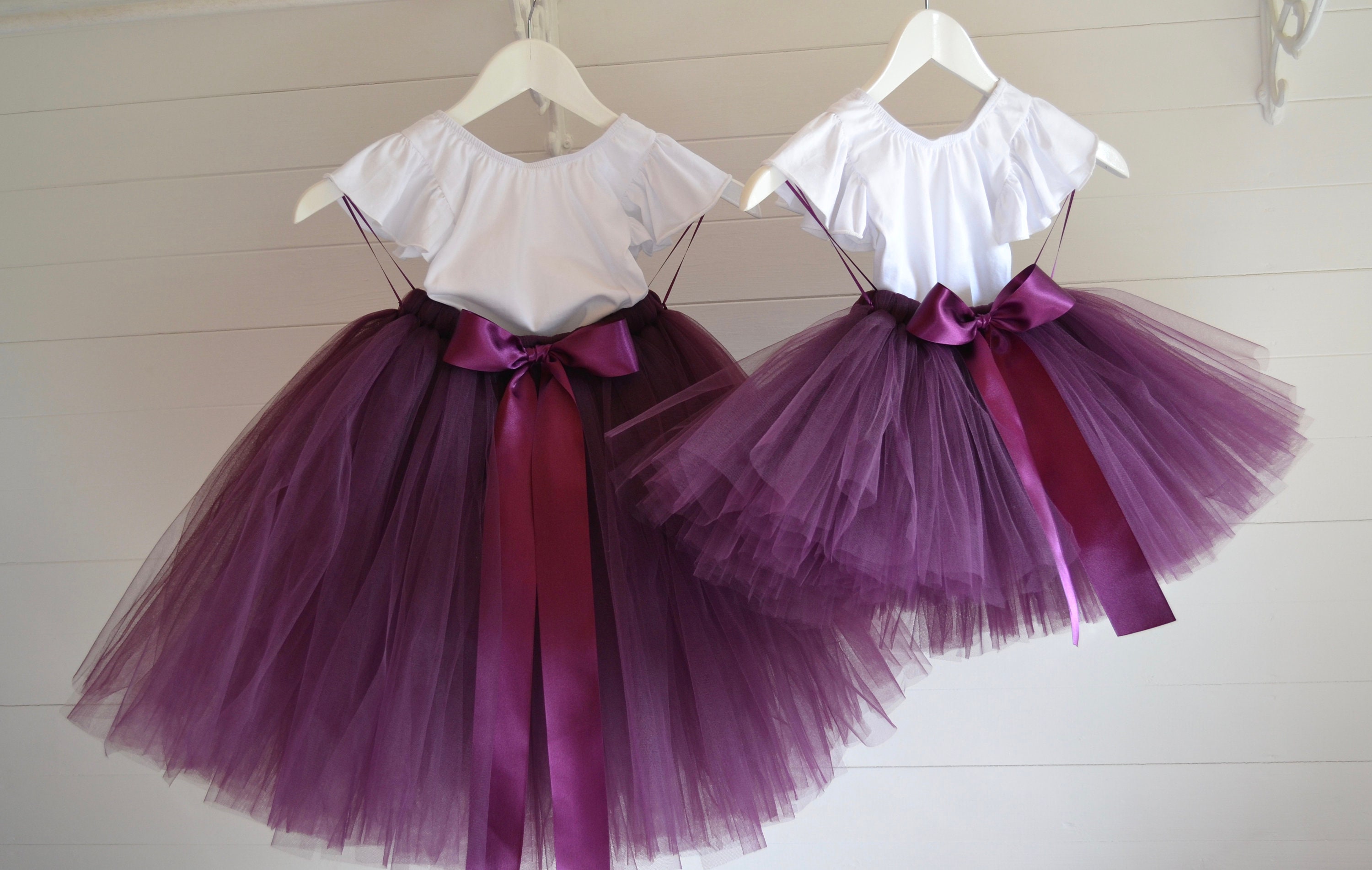 Plum tutu tutu flower girl dress plum damson tutu baby Etsy