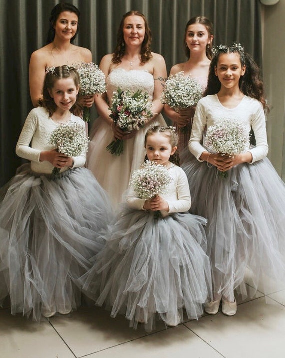 tulle skirt flower girl dress