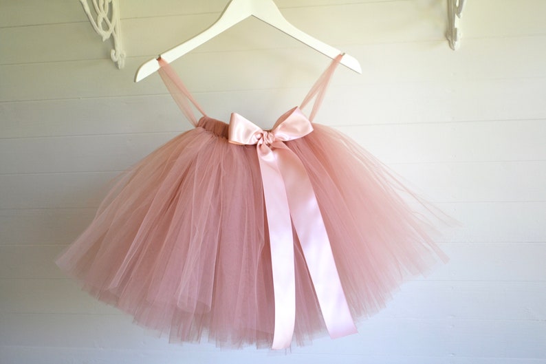 Rose Gold flower girl tulle tutu skirt Flower Girl Dress Etsy