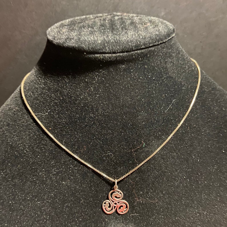Celtic Knot with Dragons Sterling Silver Necklace