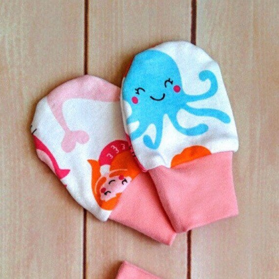 organic baby scratch mittens