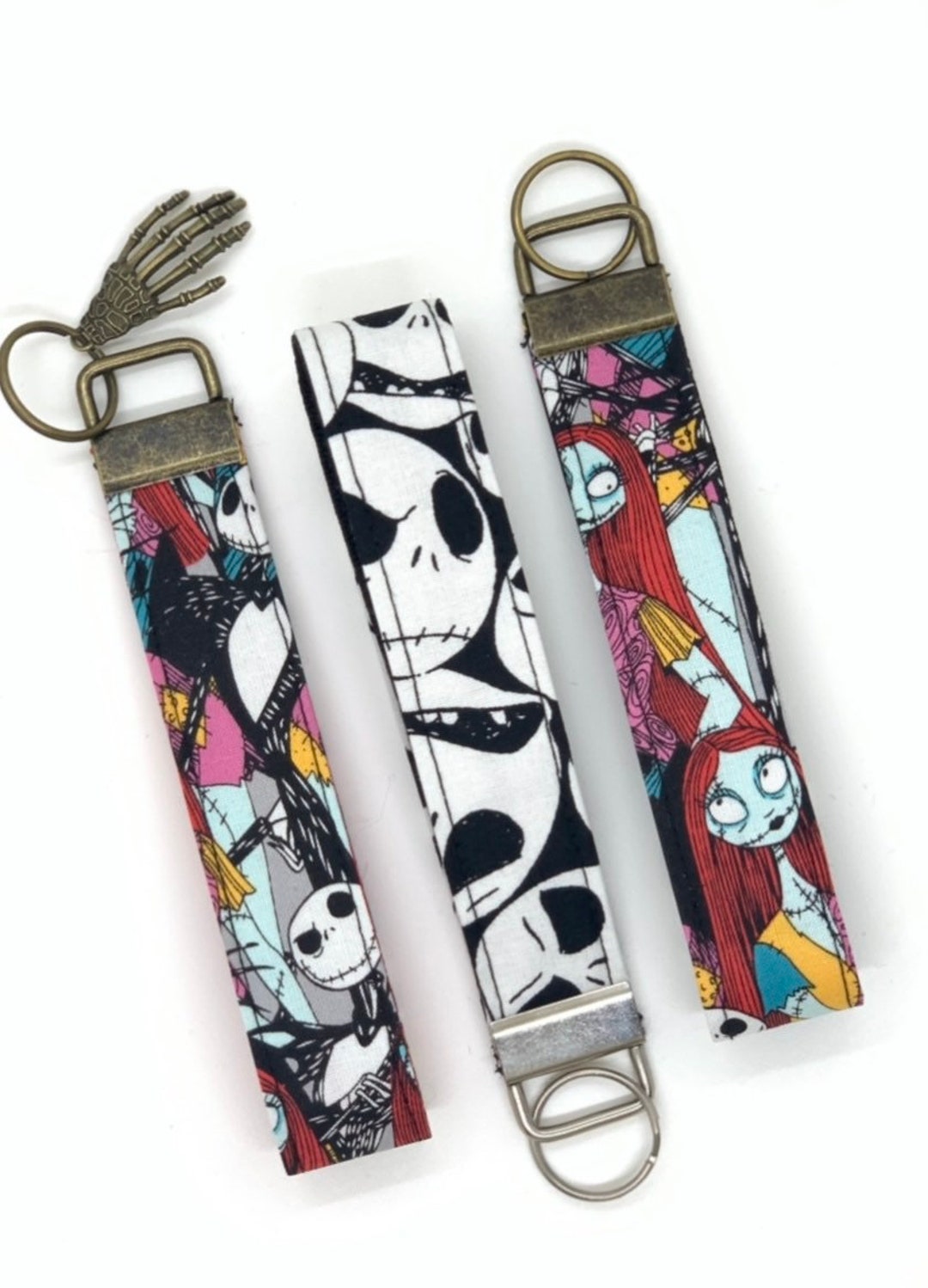 Nightmare Before Christmas Key Wristlet / Personalized Key Strap Holder/sally and Jake Keychain
