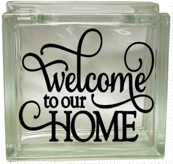 Welcome to our Home Decor Nightlight Vinyl Decal Sticker Label | Etsy
