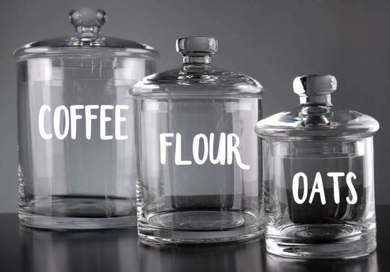 DIY Jar//Container Label Rae Dunn Style Skinny Font BREAD Vinyl Decal Sticker