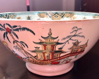 Petrus Regout Maastricht Holland Porcelain HONC Antique 8" Bowl  Circa 1890