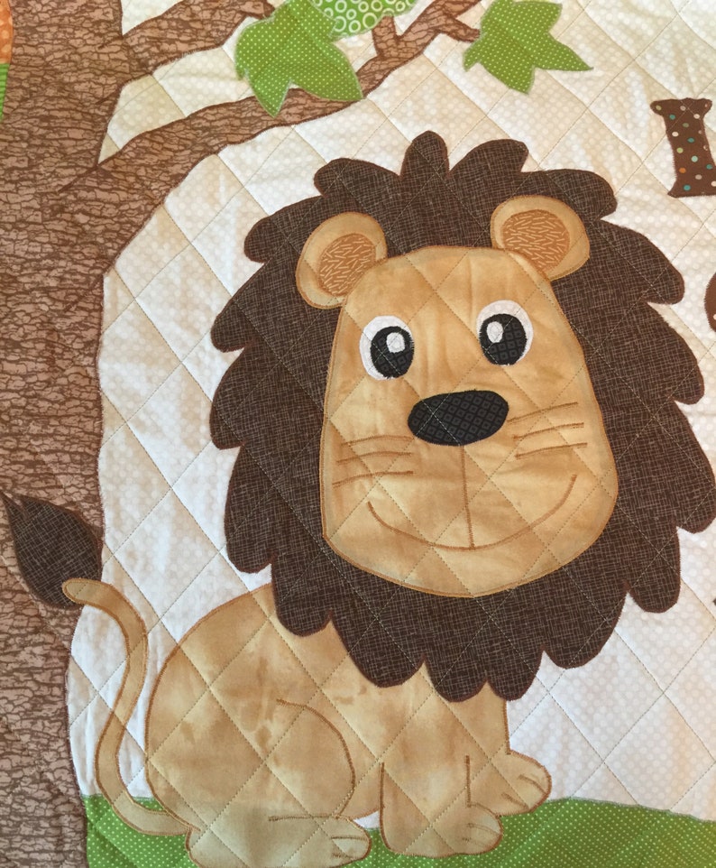 Handcrafted Custom Baby Quilt lion quilt safari nursery Etsy