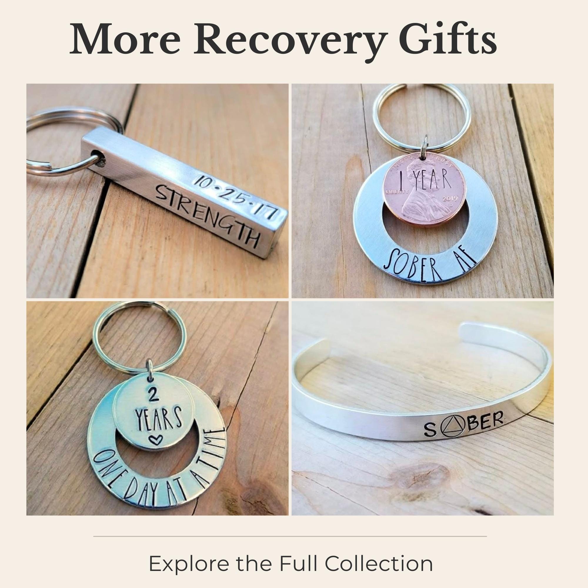 Recovery Keychains One Day at a Time Keychain – Personalized Sobriety Gift • Recovery ...
