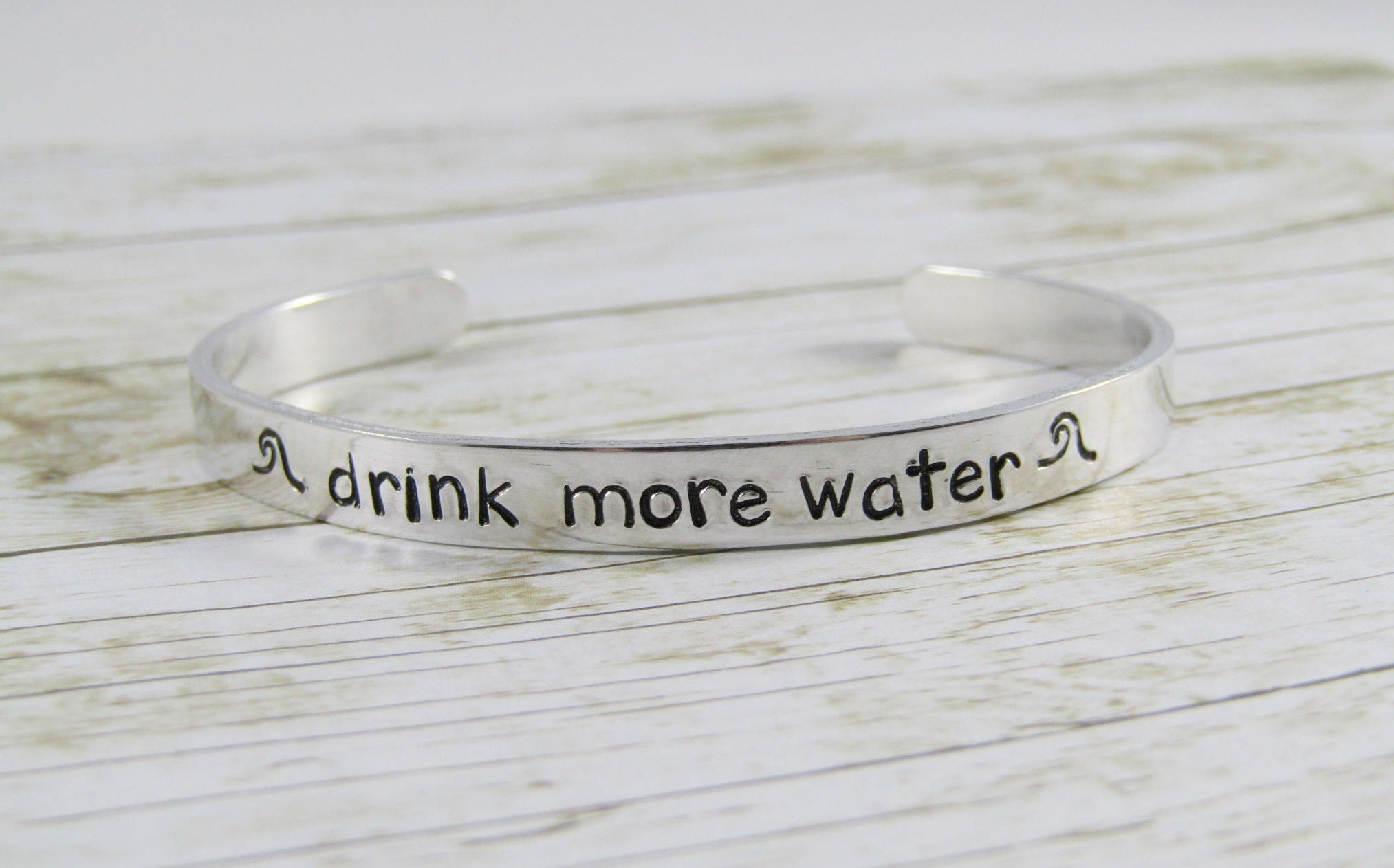Drink More Water Cuff Bracelet Water Reminder Better Health