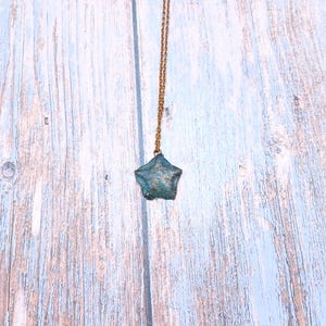 Copper Electroformed Sand Star Necklace