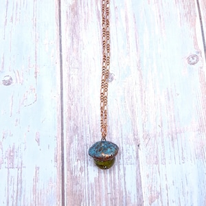 Tapa de bellota de cobre electroformada con serpentina