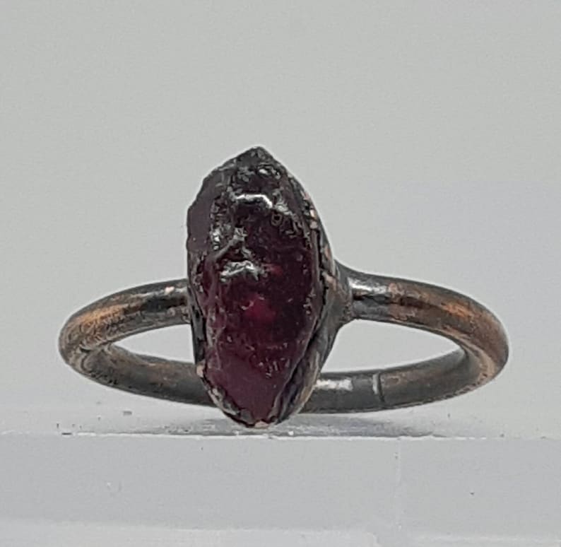 Electroformed copper /& garnet ring
